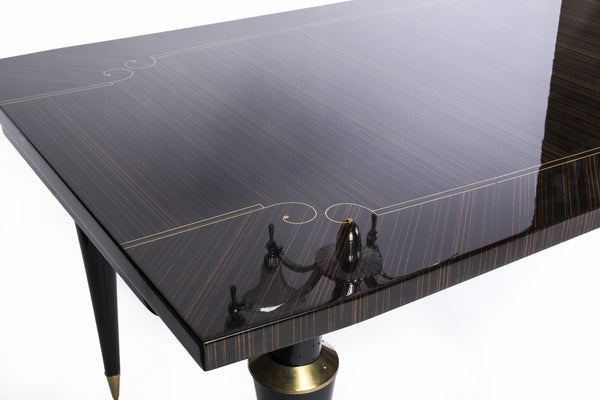 Elegant Dining Table Macassar Ebony - Art Deco Antiques
 - 2