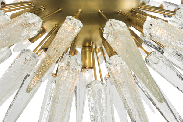 Magnificent Mid-Century Modernist Sputnik Chandelier With Murano Glass Spikes - Art Deco Antiques
 - 4