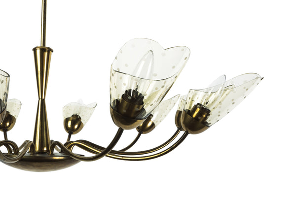 Sensational Italian Mid-Century Modernist Chandelier With Floral Motif - Art Deco Antiques
 - 3