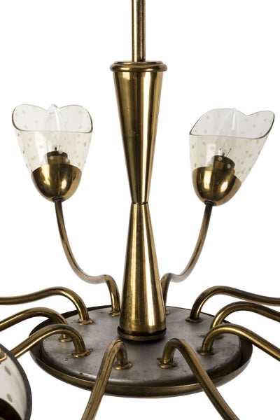Sensational Italian Mid-Century Modernist Chandelier With Floral Motif - Art Deco Antiques
 - 4