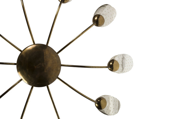 Sensational Italian Mid-Century Modernist Chandelier With Floral Motif - Art Deco Antiques
 - 6