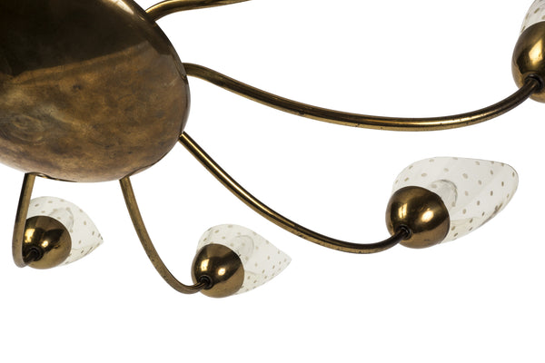 Sensational Italian Mid-Century Modernist Chandelier With Floral Motif - Art Deco Antiques
 - 7
