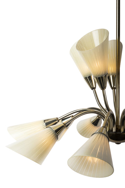 Sensational Mid-Century Modernist Tulip Chandelier In The Manner of Adnet
