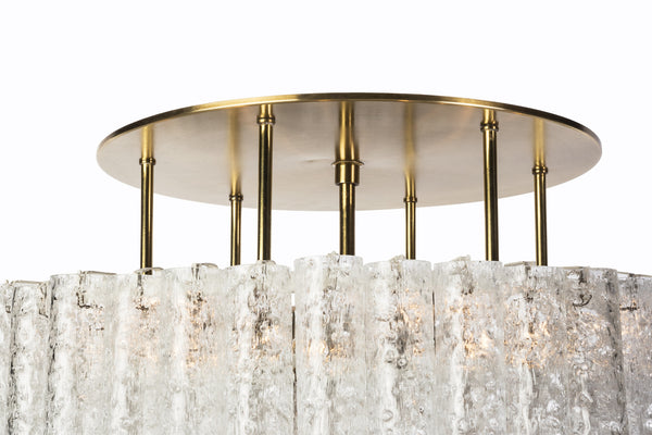 Gorgeous Mid-Century Modernist 1950's Flush Mount Chandelier - Art Deco Antiques
 - 4