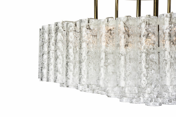 Gorgeous Mid-Century Modernist 1950's Flush Mount Chandelier - Art Deco Antiques
 - 5