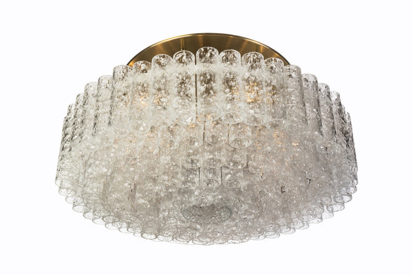 Gorgeous Mid-Century Modernist 1950's Flush Mount Chandelier - Art Deco Antiques
 - 3