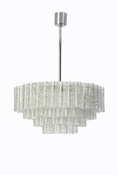 Exceptional German Multi-Tiered Glass Tube Chandelier By Doria - Art Deco Antiques
 - 1