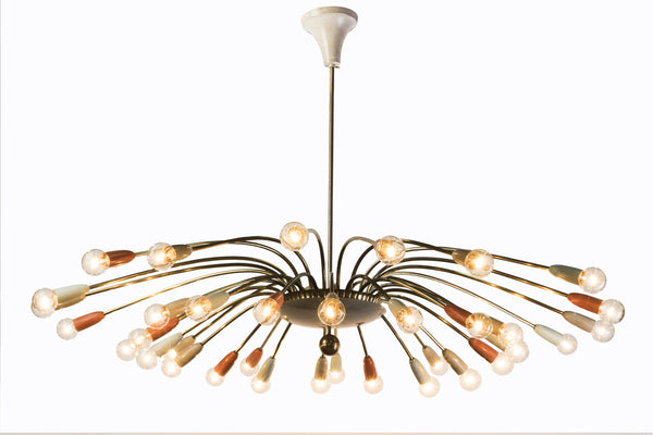 Unique Mid-Century Modernist Spider Form Sputnik - Art Deco Antiques
 - 2