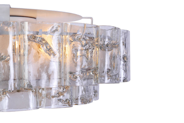 Beautiful 1960's Mid-Century Modernist Flush Mount By Doria - Art Deco Antiques
 - 9