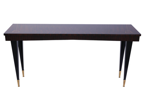 Elegant Freestanding Art Deco Console In Macassar Ebony - Art Deco Antiques
 - 1