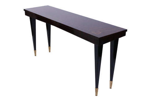 Elegant Freestanding Art Deco Console In Macassar Ebony - Art Deco Antiques
 - 2