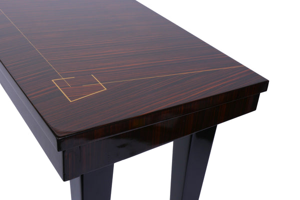 Elegant Freestanding Art Deco Console In Macassar Ebony - Art Deco Antiques
 - 4