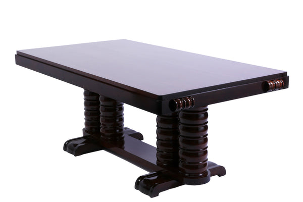 Solid Mahogany Dining Table By Gaston Poisson - Art Deco Antiques
 - 1