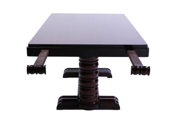 Solid Mahogany Dining Table By Gaston Poisson - Art Deco Antiques
 - 5