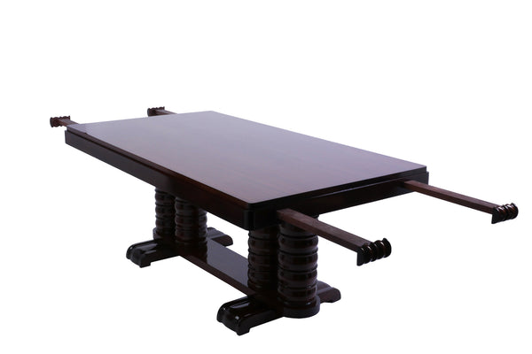 Solid Mahogany Dining Table By Gaston Poisson - Art Deco Antiques
 - 7
