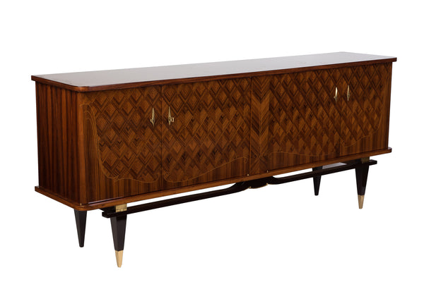 Luxe French Art Deco Buffet / Sideboard In Rio Palisander