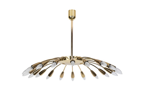 Grand Mid-Century Modernist Italian Sputnik Chandelier By Stilnovo