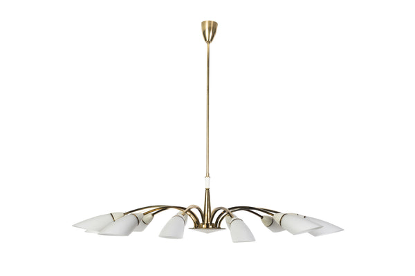 Gorgeous Italian 1950's Chandelier By Stilnovo