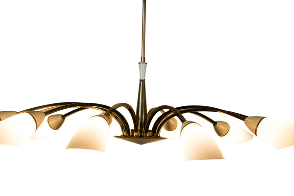 Gorgeous Italian 1950's Chandelier By Stilnovo