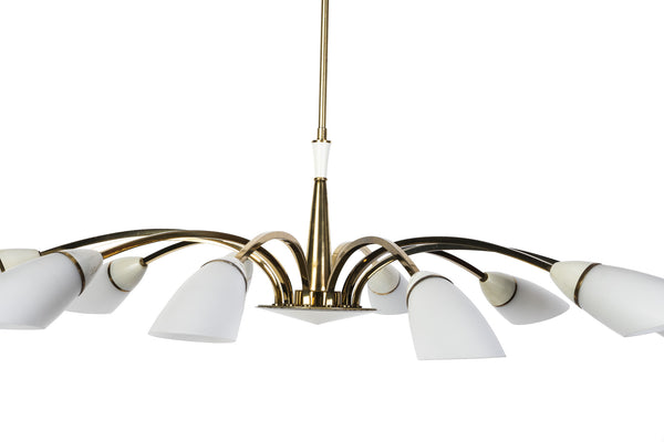 Gorgeous Italian 1950's Chandelier By Stilnovo