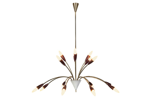 Beautiful 1950's Spider Sputnik Chandelier By Stilnovo