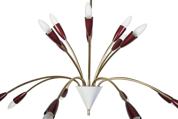 Beautiful 1950's Spider Sputnik Chandelier By Stilnovo