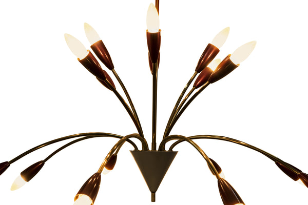 Beautiful 1950's Spider Sputnik Chandelier By Stilnovo