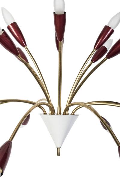 Beautiful 1950's Spider Sputnik Chandelier By Stilnovo