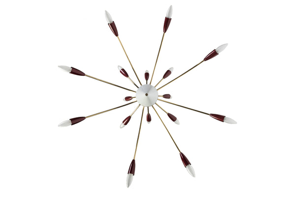 Beautiful 1950's Spider Sputnik Chandelier By Stilnovo