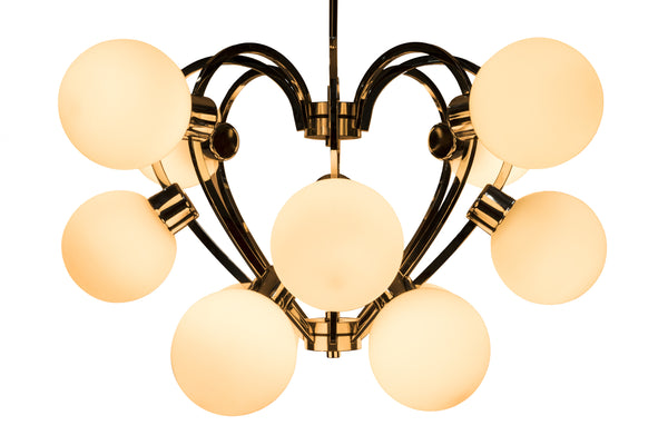 Superb 1970's Mid-Century Modernist Sputnik Chandelier