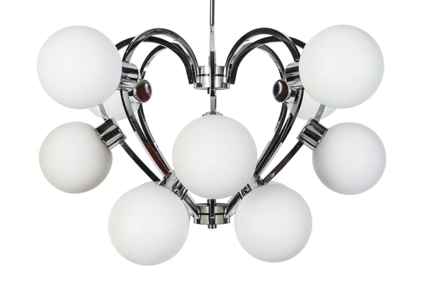 Superb 1970's Mid-Century Modernist Sputnik Chandelier