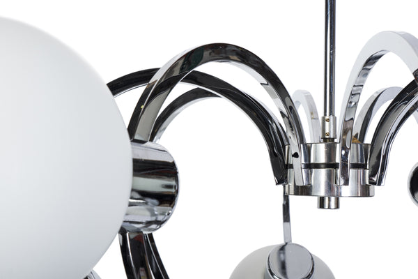Superb 1970's Mid-Century Modernist Sputnik Chandelier