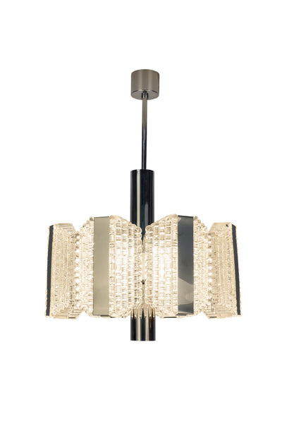 Sensational Grand Skyscraper Mid-Century Drum Chandelier By Kaiser Leuchten