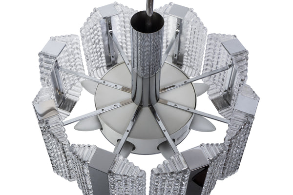 Sensational Grand Skyscraper Mid-Century Drum Chandelier By Kaiser Leuchten