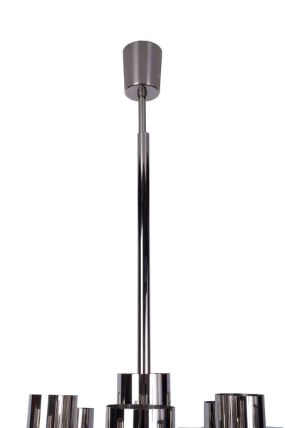 Luxe Mid-Century Cubist Chandelier By Sciolari