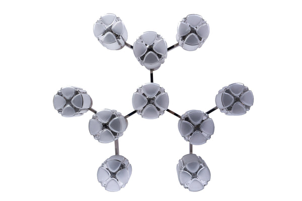 Luxe Mid-Century Cubist Chandelier By Sciolari