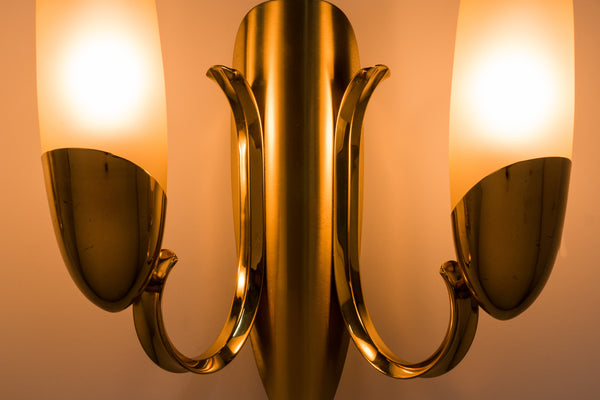 Wonderful Pair of 1950's Italian Candelabra Sconces In The Manner Of Stilnovo