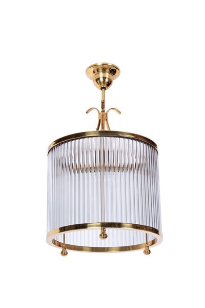 Luxe French Cylindrical Art Deco Chandelier
