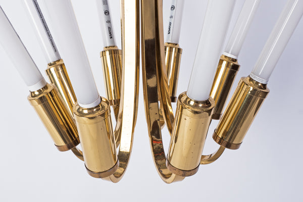 Captivating Grand German Art Deco / Bauhaus Chandelier