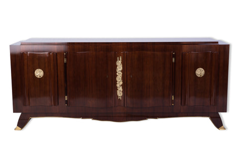 Fantastic French Art Deco Sideboard Credenza In Rosewood by Jules Leleu