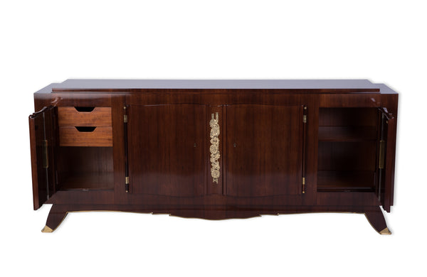 Fantastic French Art Deco Sideboard Credenza In Rosewood by Jules Leleu