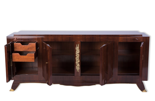 Fantastic French Art Deco Sideboard Credenza In Rosewood by Jules Leleu