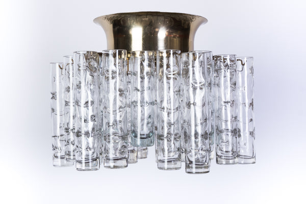 Exceptional German 1950's Doria Flush Mount