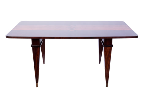 Dining Table In Walnut And Loupe D'Amboine (Burl)