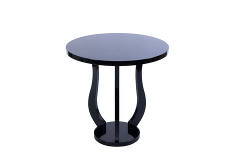Luxe French Art Deco Round Side Table