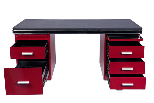 Wonderful Art Deco Metal Desk By Bauhaus