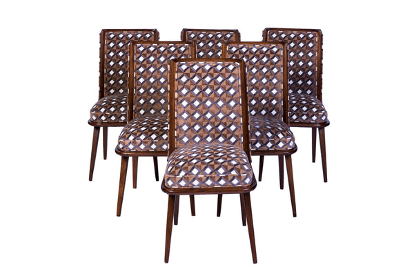 Set Of Six Mid-Century Modernist Dining Chairs
