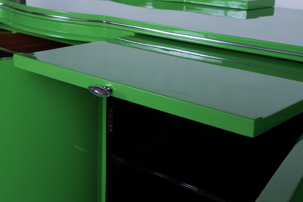 Sensational Art Deco Sideboard In Mint Lacquer