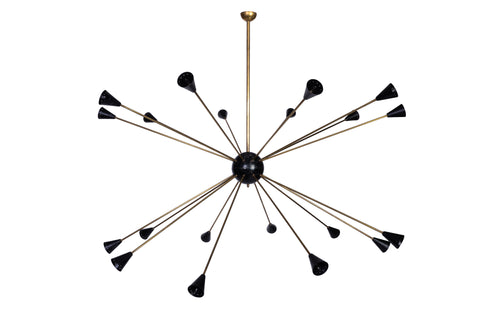 Mid-Century Modern Italian Stilnovo Sputnik Chandelier
