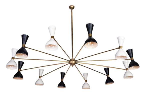 Mid-Century Modern Italian Stilnovo Sputnik Chandelier
